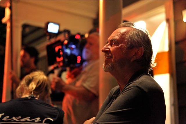 sur le tournage de "25/8" (2009)