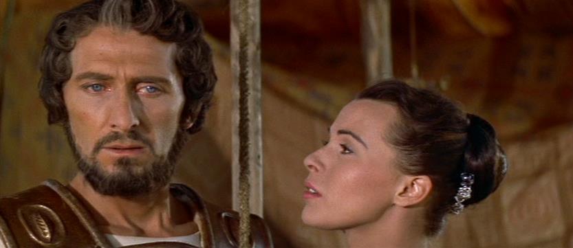 Peter Cushing alias Memnon et Claire Bloom dans ALEXANDER LE GRAND (1956) de Robert Rossen