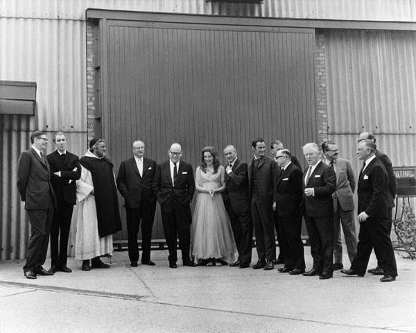 Réunion aux studios d'Elstree lors du tournage de "Dracula Prince des Ténèbres"