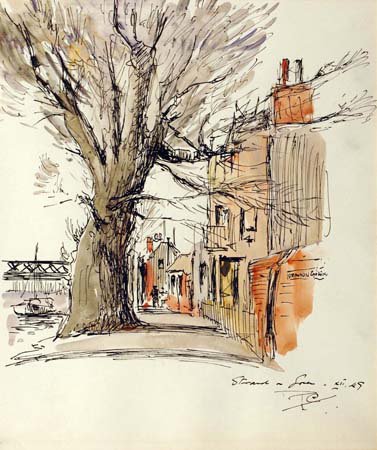 Aquarelle de Peter Cushing