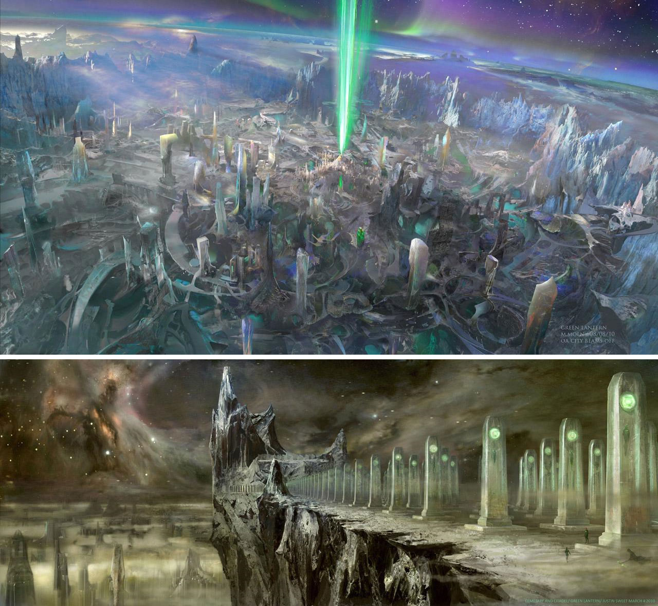 dessins de production pour la planète Oa