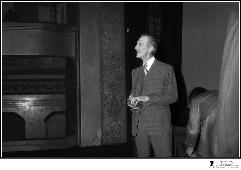Peter Cushing et Terence Fisher, Invités d'Honneur du 2e Festival International de Paris du Film Fantastique et de SF (1974). Photos : Jean-Louis  Rancurel