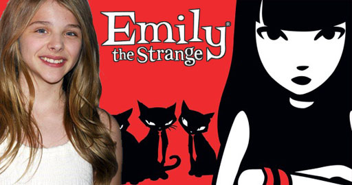 Chloe Moretz, la révélation de "Kick-Ass" et de "Laisse-moi entrer", que l'on retrouvera prochainement dans "Hugo Cabret," va incarner l'héroïne-titre de "Emily the Strange" (voir ci-dessous)