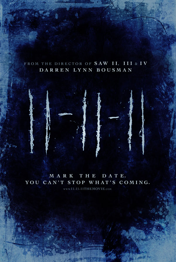 Le nouveau film de Darren Lynn Bousman, "11-11-11", est un thriller dont le titre évoque la date supposée où une porte va s'ouvrir pour laisser surgir une entité en provenance d'un autre monde....