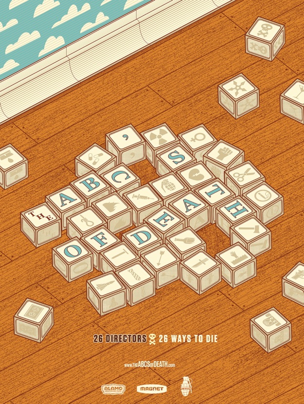 Drafthouse Films, Timpson Films et Magnet Releasing s'associent pour produire "The ABCs of Death", un film anthologique en 26 chapitres confié à 25 réalisateurs réputés dans le domaine de l'horreur.... (suite ci-dessous)