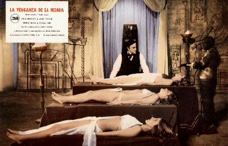 La venganza de la momia (1973). Réal.: Carlos Aured. Scen.: Paul Naschy. Inédit en France mais présenté à l'époque au Marché du Film du Festival de Cannes