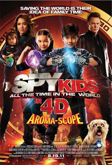 Distribué le 19 aout aux USA, "Spy Kids 4" sera présenté en Smell-O-Vision (autrement dit : Odorama !). Un procédé utilisé naguère notamment par John Waters pour "Polyester". 8 parfums seront à gratter.... avec en prime, cette fois, la 3D !