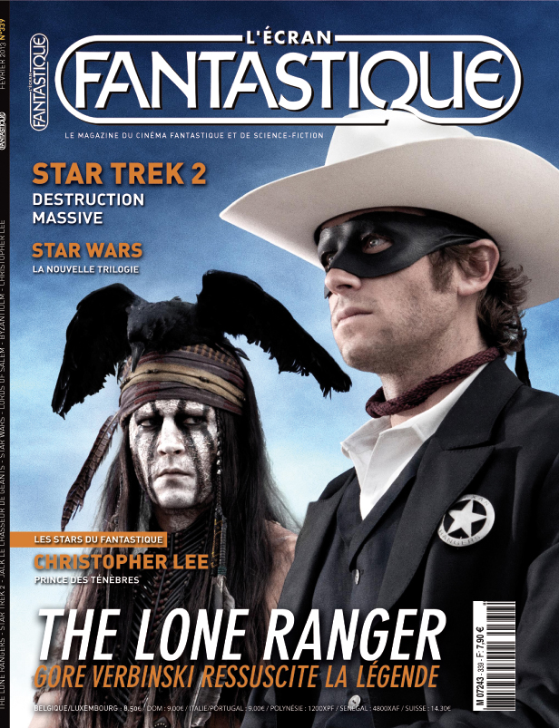 Applaudissements nourris avant hier soir à l'issue de la projection en avant première à l'UGC Normandie de Paris du passionnant LONE RANGER de Gore Verbinski, auquel nous consacrons un gros dossier dans notre numéro d'été.