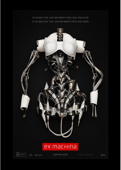 C'est le 23 janvier que sortira outre-Manche "Ex Machina", un thriller de SF anglo-américain écrit et réalisé par Alex Garland, qui fait ses débuts derrière la caméra.... (voir ci-dessous)