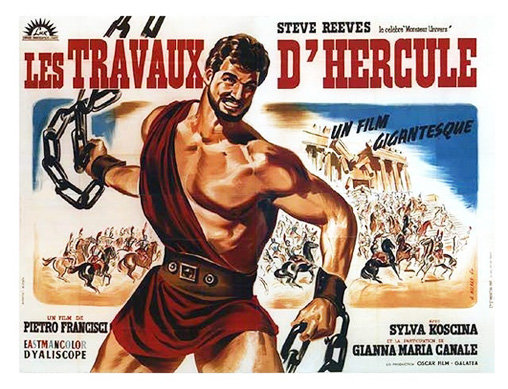 Les Travaux d'Hercule (1958) de Pietro Francisci, avec Steve Reeves.