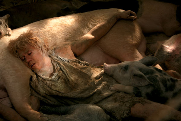 Minor et sa compagne, la truie