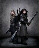 Les nains Fili et Kili (Dean 0'Gornan et Aidan Turner), les deux plus jeunes de la bande des guerriers accompagnant Bilbo dans ses aventures.