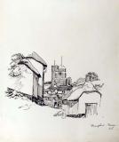 dessin de Peter Cushing : Dunsford Devon
