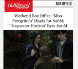 L’Excellent « Miss Peregrine » en tête du box-office américain ce week-end….