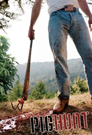 L'affiche-teaser de "Pig Hunt", décrit comme la rencontre de "Délivrance et de "Razorback", signé Jim Isaac ("Jason X"), un survival d'horreur proposé au Marché du Film de Cannes actuellement....