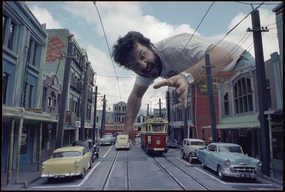 Peter Jackson sur le tournage de "Braindead"