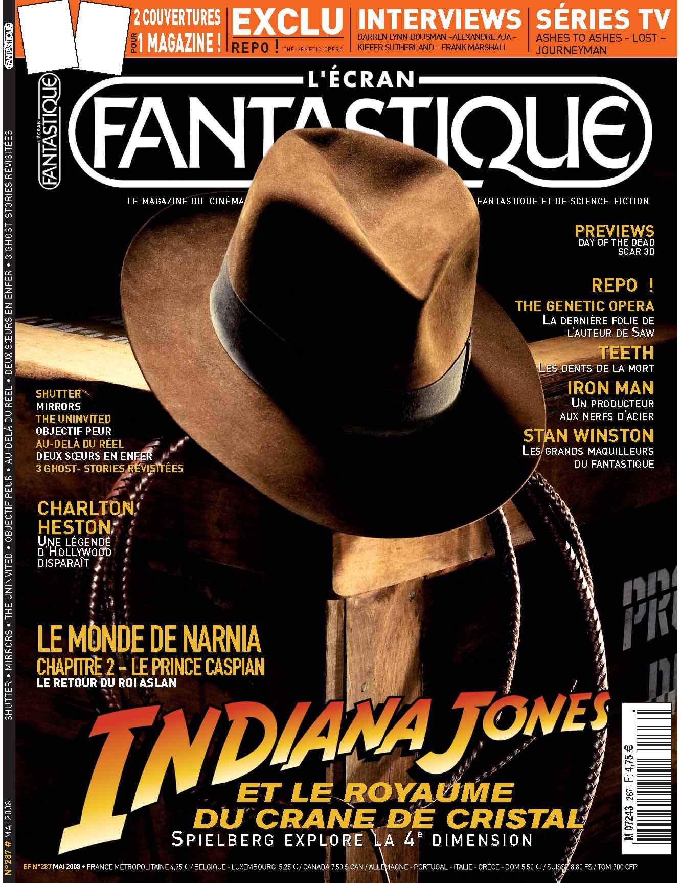 "Indiana Jones 4", avec ses 126 M$ de recettes en 4 jours aux USA devient le second film de l'Histoire du Cinéma a remporter  un tel succès pour une sortie le jour du Memorial Day (suite ci-dessous).