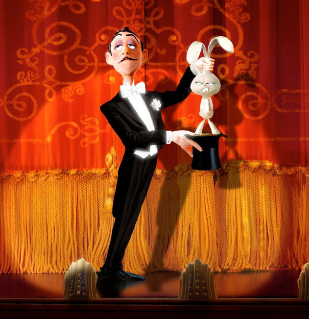 "Presto" est un désopilant court-métrage de Pixar, projeté en première parti de "Wall-E". Un magicien prestidigitateur vaniteux  y confronte sur scène Alec, son partenaire, un lapin furieux de ne pas avoir été nourri !