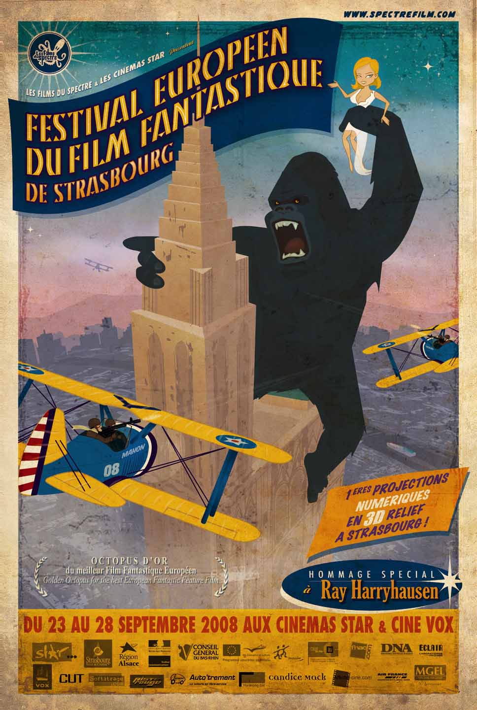 LE FESTIVAL EUROPEEN DU FILM FANTASTIQUE DE STRASBOURG aura lieu du 23 au 28 septembre 2008 (suite ci-dessous)