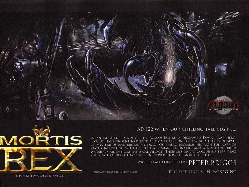 La firme britannique Intandem Films a acquis les droit de "Mortis Rex", un thriller d'action fantastique, marquant les débuts de Peyter Briggs, l'un des scénaristes de "Hellboy" de Guillermo del Toro (suite ci-dessous)