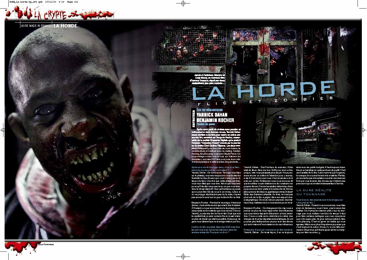 Dans l'E.F. n°294, un reportage sur "La Horde", premier film de zombie français (suite ci-dessous).