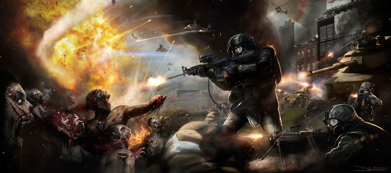 Un dessin de production de "World War Z " de Daniel LuVisi pour le prochain film de Marc Forster ("Quantum of Solace"), basé sur le best-seller de Max Brooks, où le monde se voit envahi par des zombies mangeurs de chair humaine.