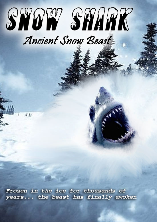 "Snow Shark" :le requin des neiges, en tournage actuellement.... (voir ci-dessous)