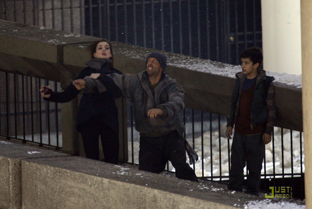 Anne Hathaway sur le tournage de "The Dark Knigh Rises"