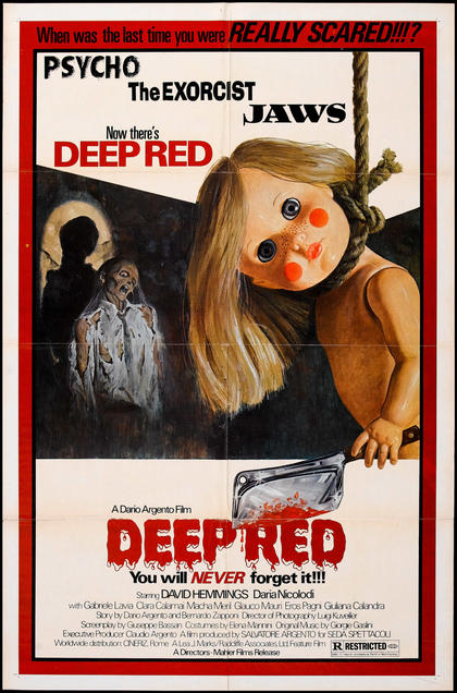 Deep Red (titre anglais des "Frissons de l'angoisse" (voir bande-annonce ci-dessous)