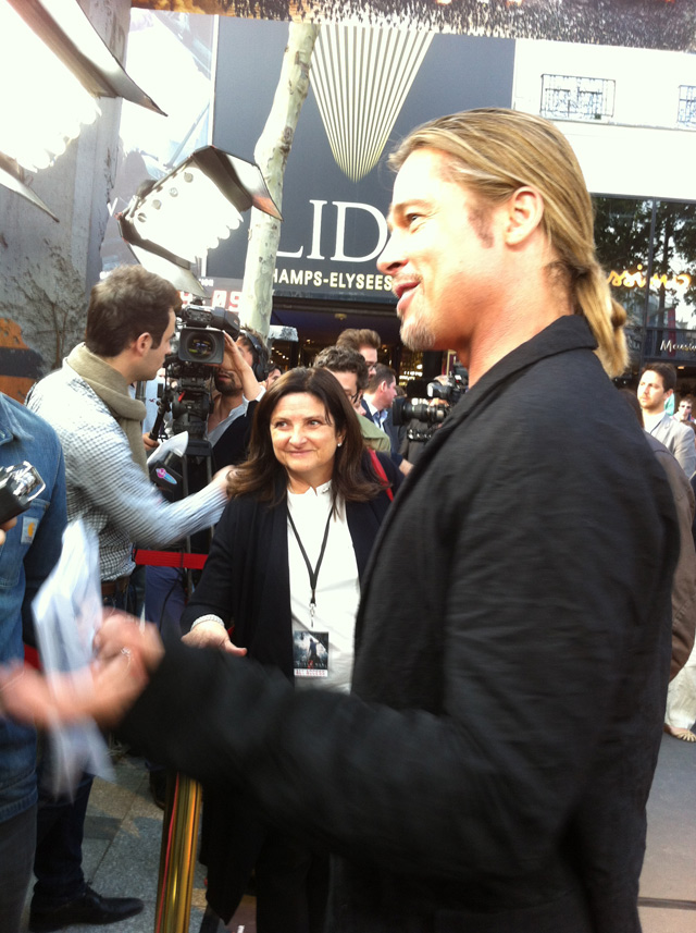 Première ce soir aux Champs Elysées de "World War Z" (voir ci-dessous)