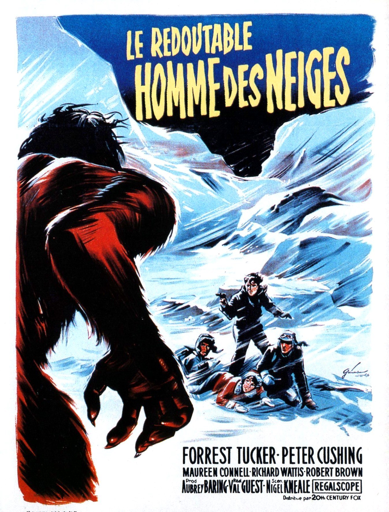 "Le redoutable homme des neiges" de 1957 où s'illustra Peter Cushing sous la direction efficace de Val Guest, va faire lui aussi l'objet d'un reboot produit par la Hammer (voir ci-dessous)