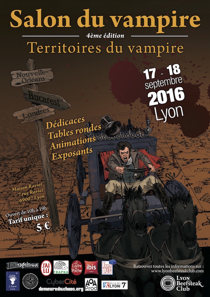 Le Salon du Vampire se tiendra à Lyon les 17 et 18 septembre….