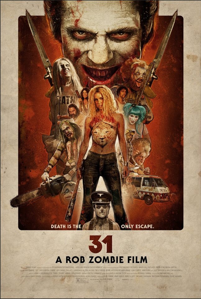 Le poster officiel de "31" de Rob Zombie...