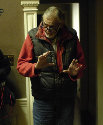 George A. Romero sur le tournage